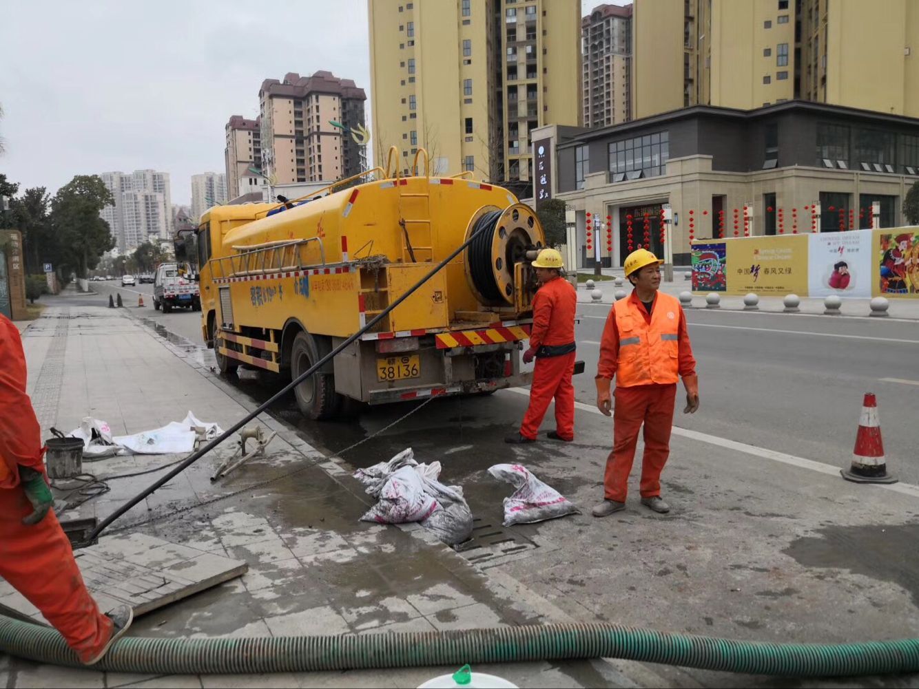 八公山排污管道清淤-管道清洗